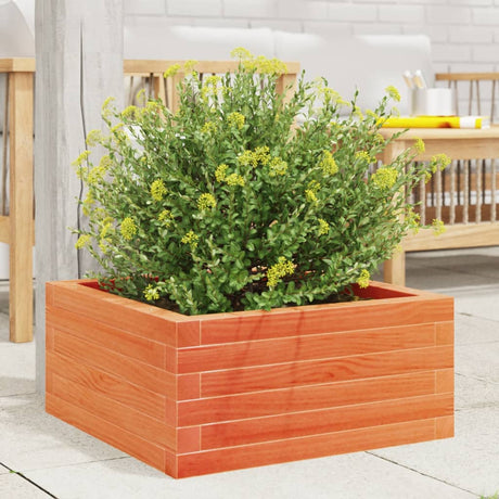 Vidaxx jardinière 60x60x23 cm bois de pin massif, marron lavé