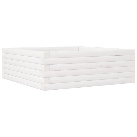 Vidaxx jardinière 70x70x23 cm bois de pin massif blanc