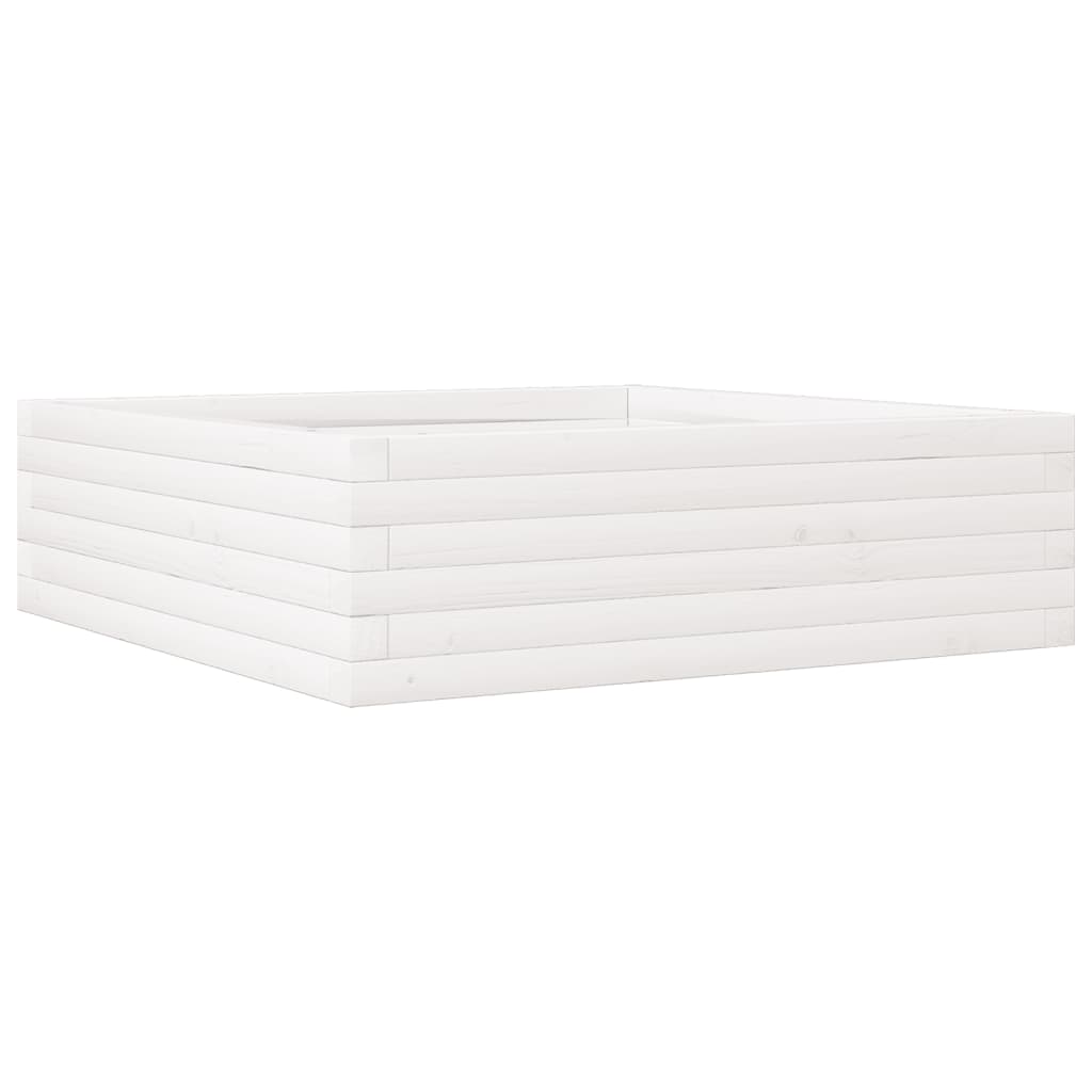 Vidaxx jardinière 80x80x23 cm bois de pin massif blanc