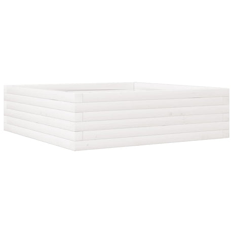 Vidaxx jardinière 80x80x23 cm bois de pin massif blanc