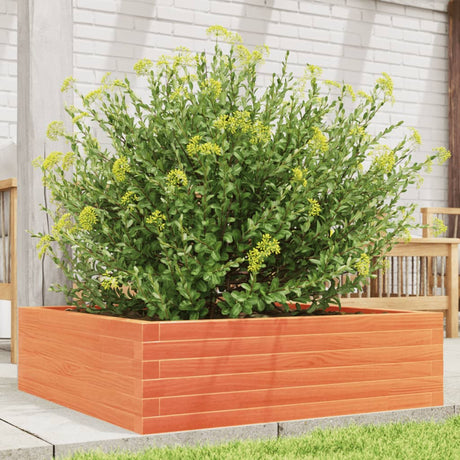 Vidaxx jardinière 80x80x23 cm bois de pin massif, marron lavé