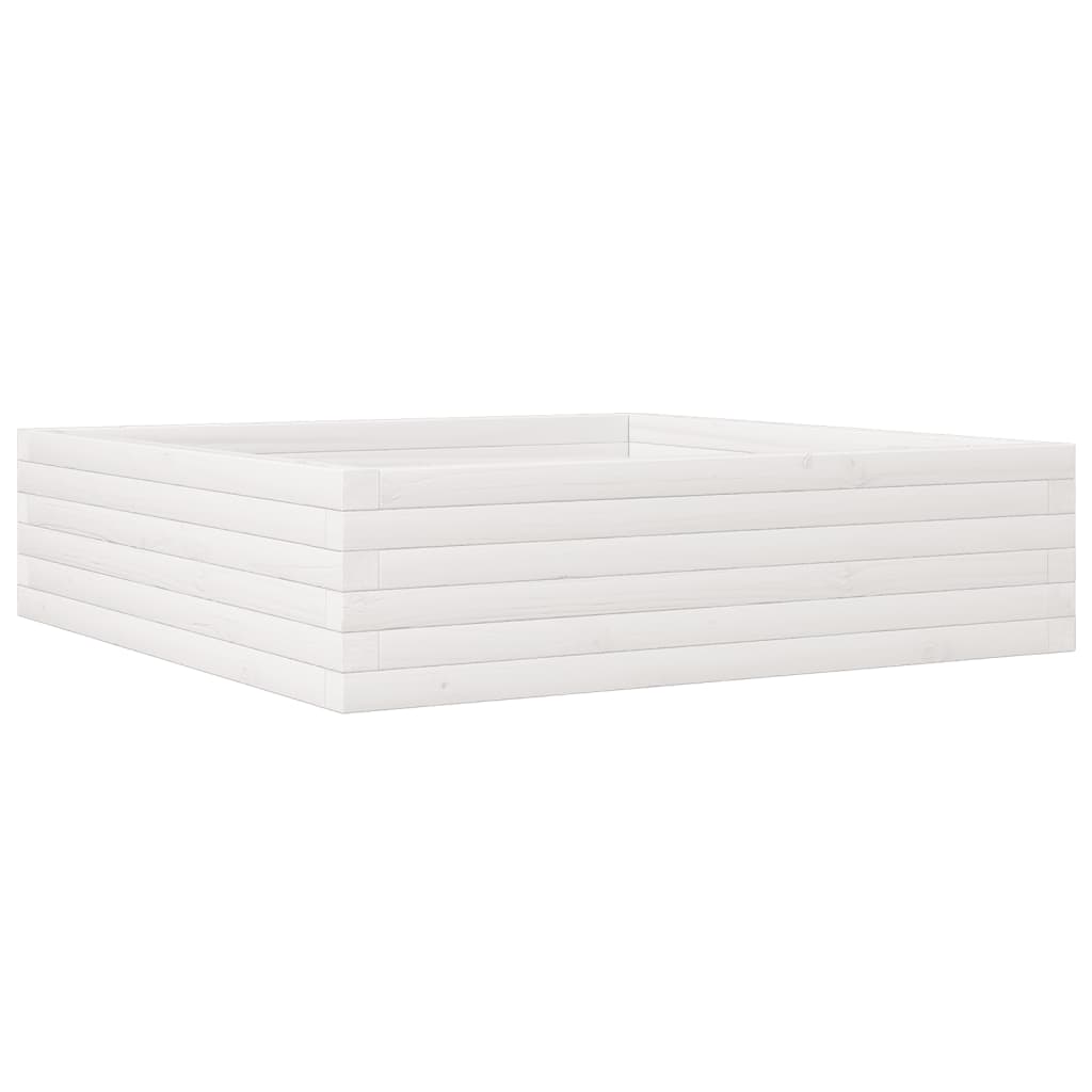 Vidaxx jardinière 90x90x23 cm bois de pin massif blanc