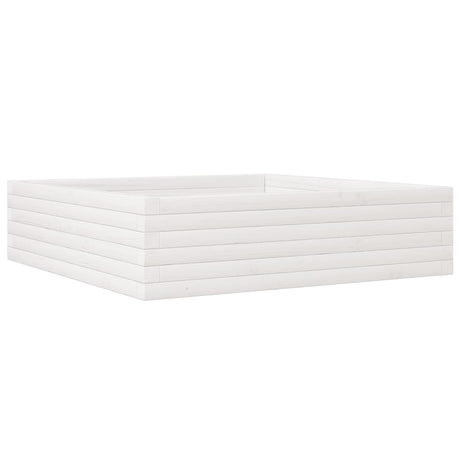 Vidaxx jardinière 90x90x23 cm bois de pin massif blanc