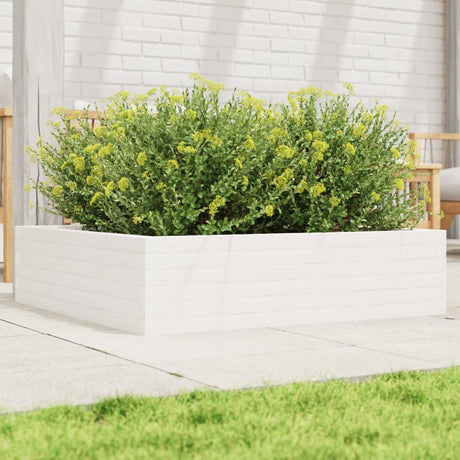 Vidaxx jardinière 90x90x23 cm bois de pin massif blanc
