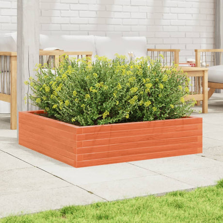 Vidaxx jardinière 90x90x23 cm bois de pin massif, marron lavé