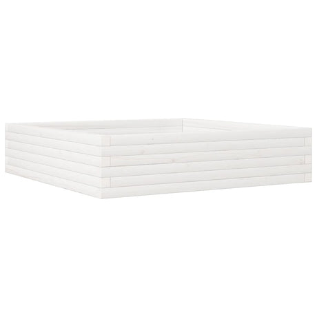 Vidaxx jardinière 100x100x23 cm bois de pin massif blanc
