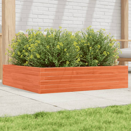 Vidaxx jardinière 100x100x23 cm bois de pin massif, marron lavé