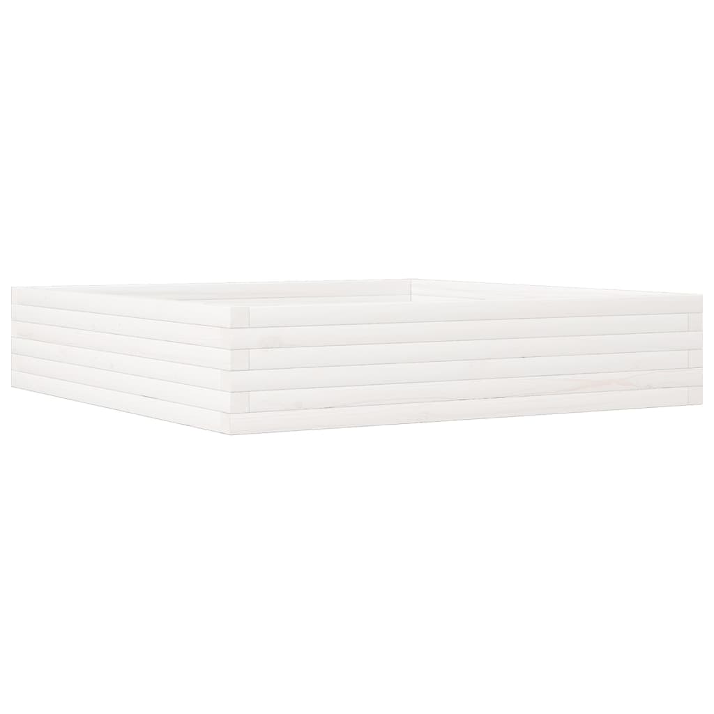 Vidaxx jardinière 110x110x23 cm bois de pin massif blanc