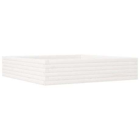 Vidaxx jardinière 110x110x23 cm bois de pin massif blanc