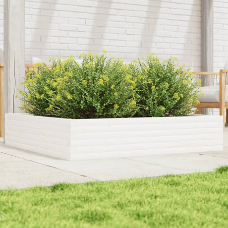 Vidaxx jardinière 110x110x23 cm bois de pin massif blanc