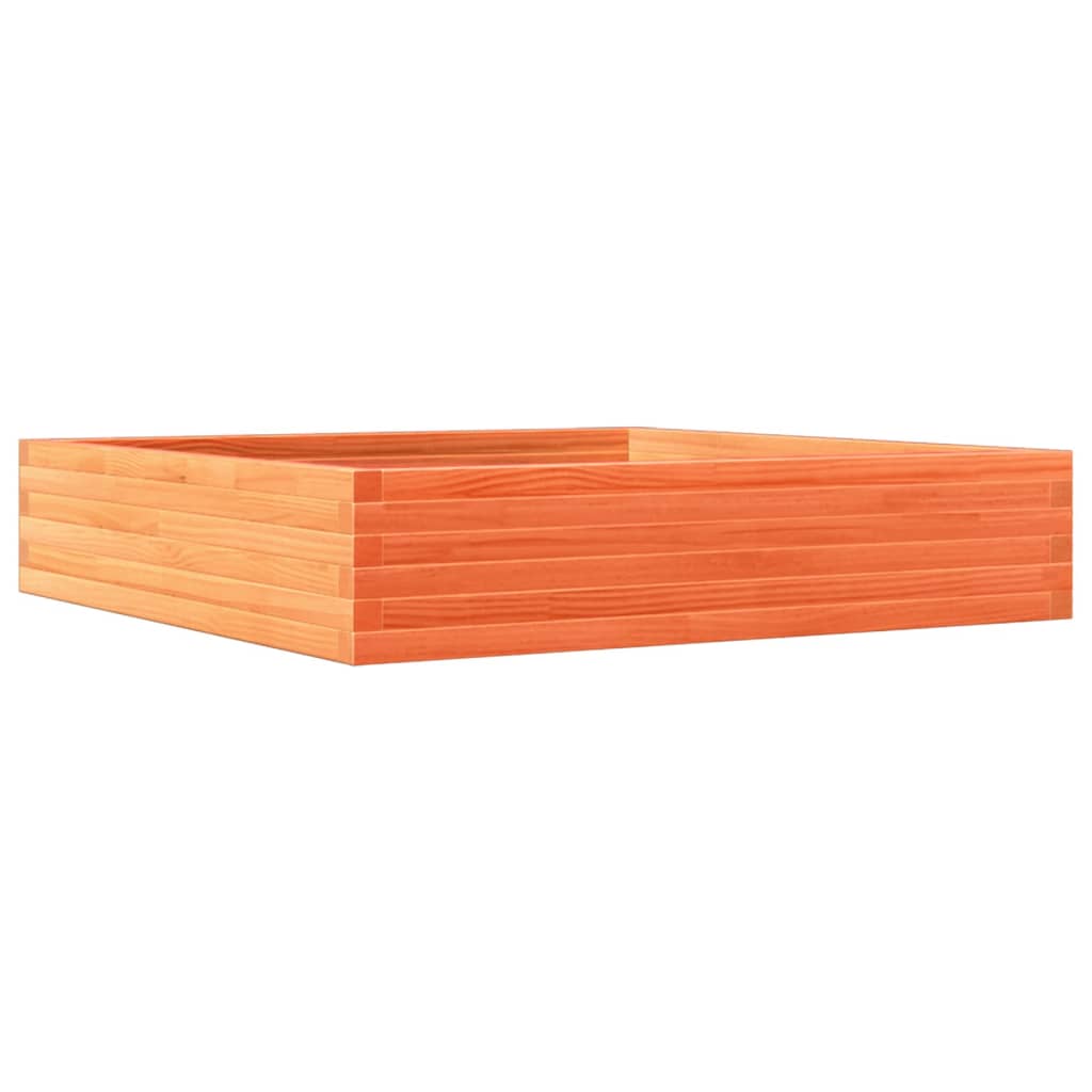 Vidaxx jardinière 110x110x23 cm bois de pin massif, marron lavé