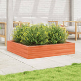 Vidaxx jardinière 110x110x23 cm bois de pin massif, marron lavé