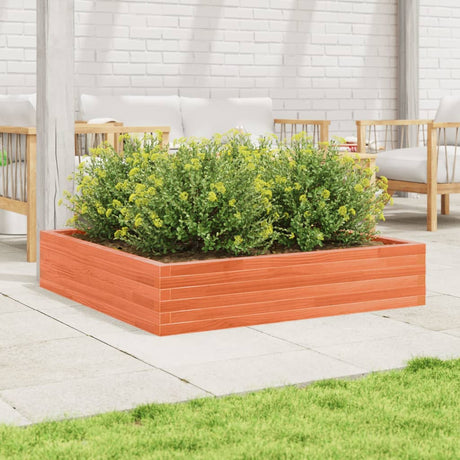 Vidaxx jardinière 110x110x23 cm bois de pin massif, marron lavé