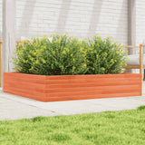 Vidaxx jardinière 110x110x23 cm bois de pin massif, marron lavé