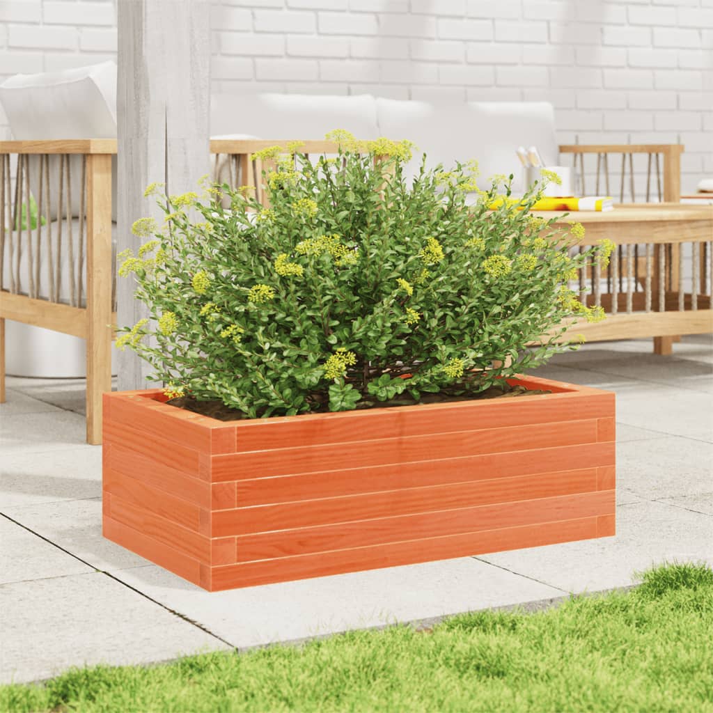 Vidaxx jardinière 70x40x23 cm bois de pin massif, marron lavé