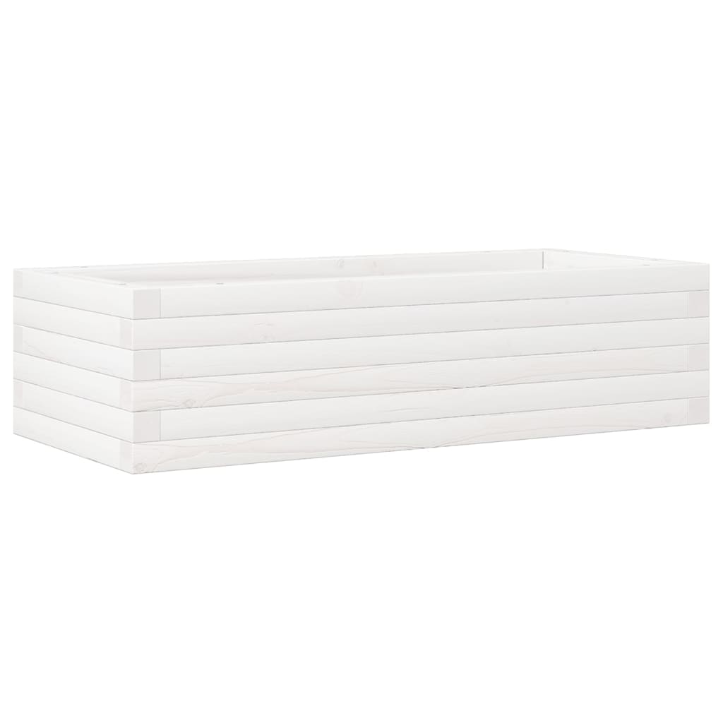 Vidaxx jardinière 90x40x23 cm bois de pin massif blanc