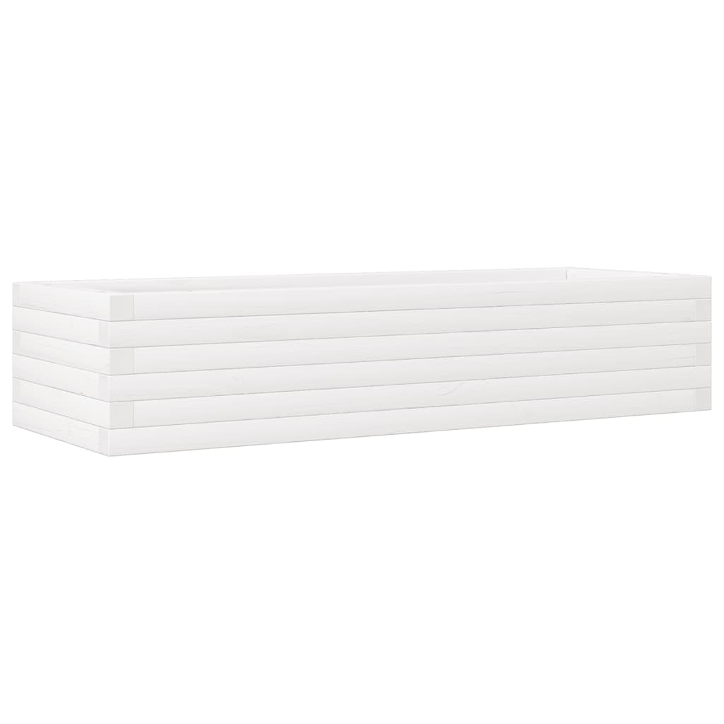 Vidaxx jardinière 110x40x23 cm bois de pin massif blanc