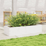 Vidaxx jardinière 110x40x23 cm bois de pin massif blanc