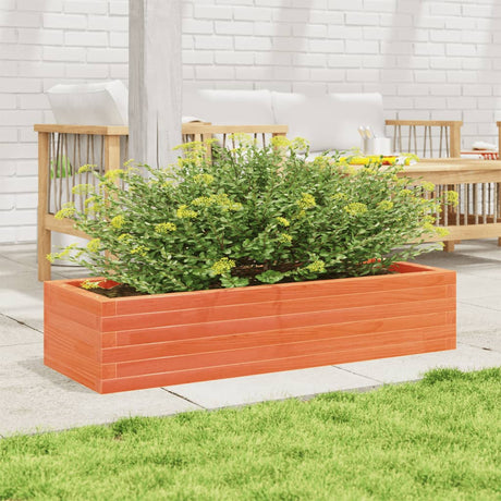Vidaxx jardinière 110x40x23 cm bois de pin massif, marron lavé