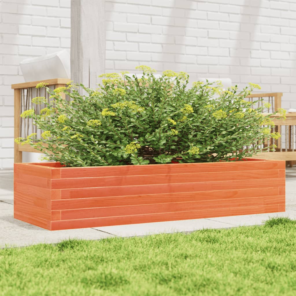 Vidaxx jardinière 110x40x23 cm bois de pin massif, marron lavé