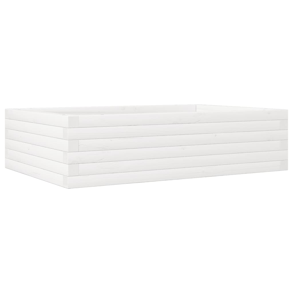 Vidaxx jardinière 90x60x23 cm bois de pin massif blanc