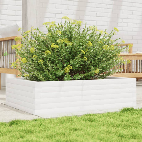 Vidaxx jardinière 90x60x23 cm bois de pin massif blanc