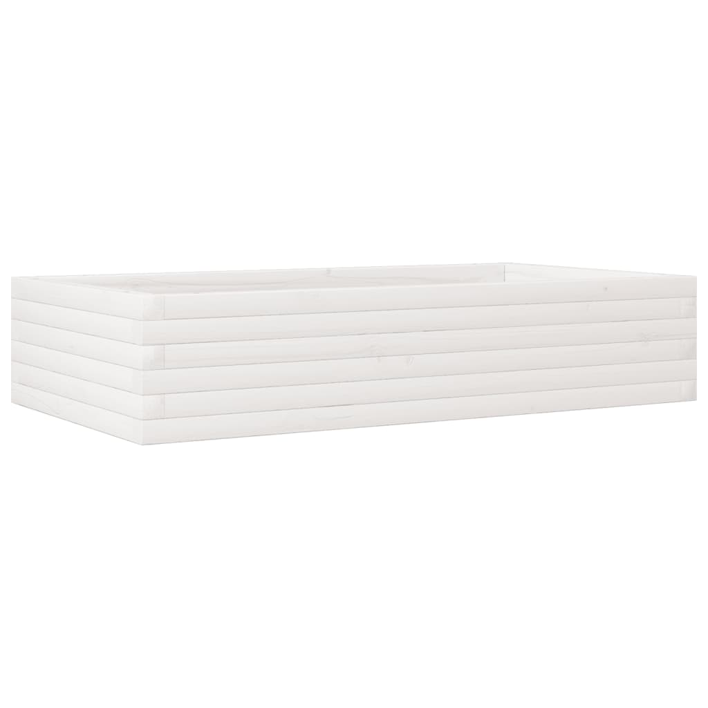 Vidaxx jardinière 110x60x23 cm bois de pin massif blanc