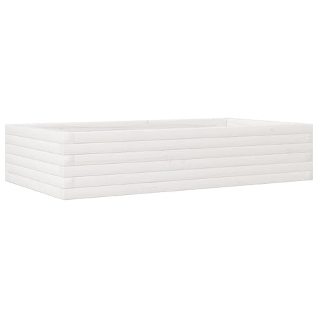 Vidaxx jardinière 110x60x23 cm bois de pin massif blanc