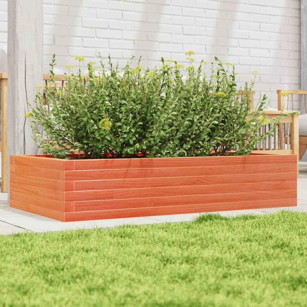 Vidaxx jardinière 110x60x23 cm bois de pin massif, marron lavé