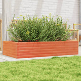 Vidaxx jardinière 110x60x23 cm bois de pin massif, marron lavé