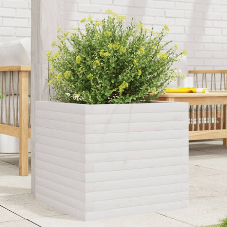 Vidaxx jardinière 50x50x45,5 cm bois de pin massif blanc
