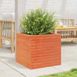 Vidaxx jardinière 50x50x45,5 cm bois de pin massif, marron lavé