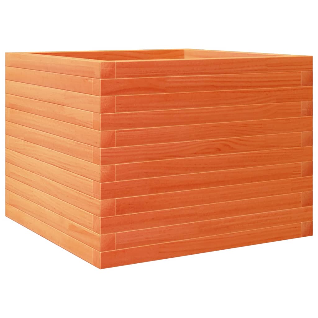 Vidaxx jardinière 60x60x45,5 cm bois de pin massif, marron lavé