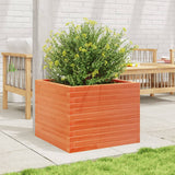 Vidaxx jardinière 60x60x45,5 cm bois de pin massif, marron lavé