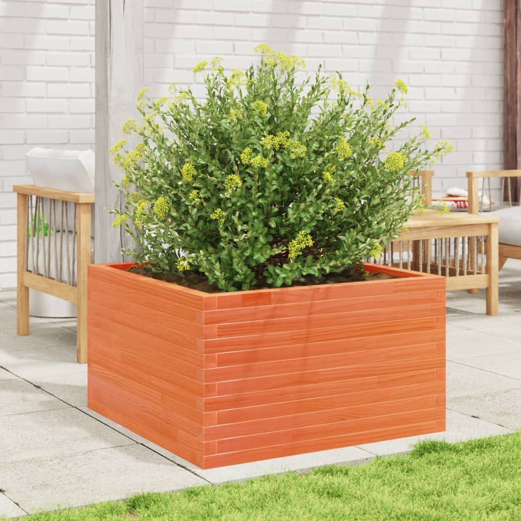 Vidaxx jardinière 80x80x45,5 cm bois de pin massif, marron lavé
