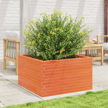 Vidaxx jardinière 80x80x45,5 cm bois de pin massif, marron lavé