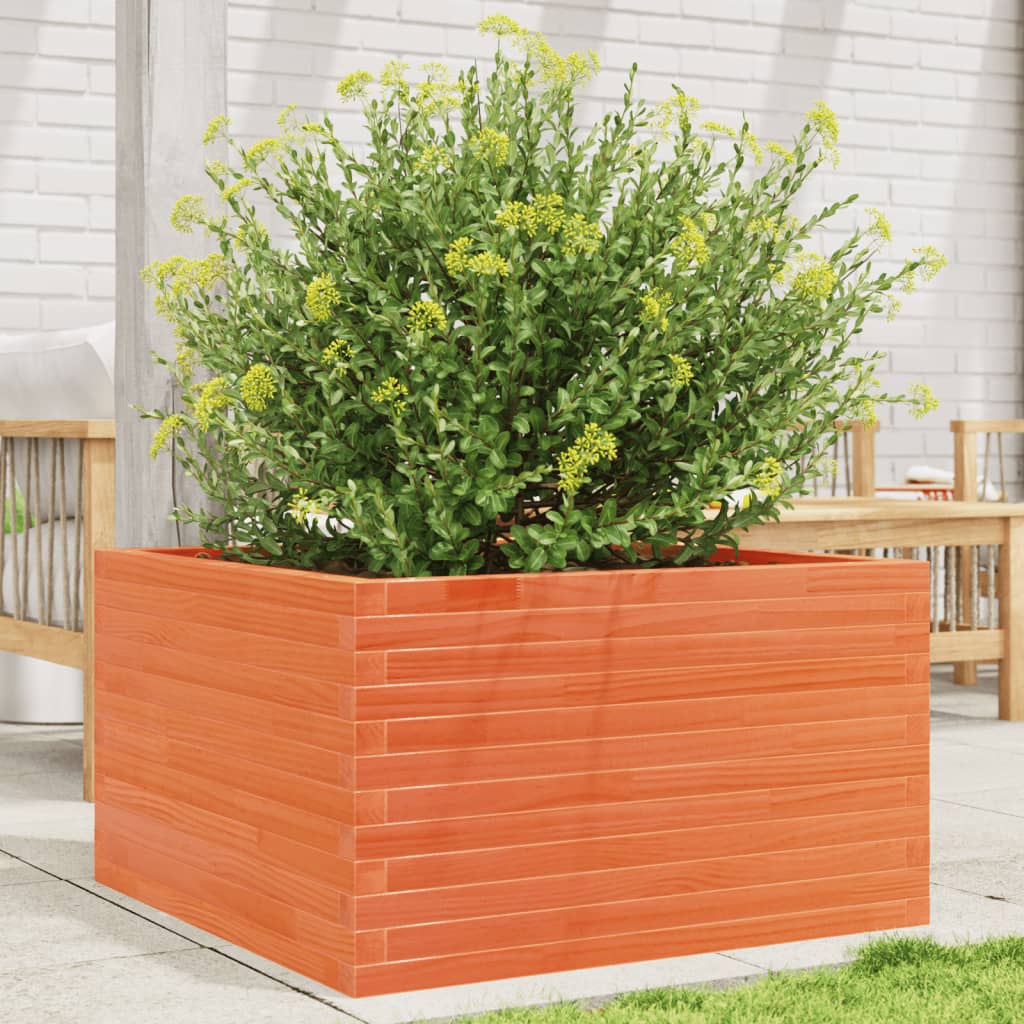 Vidaxx jardinière 80x80x45,5 cm bois de pin massif, marron lavé