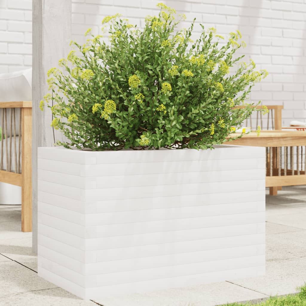 Vidaxx jardinière 70x40x45,5 cm bois de pin massif blanc