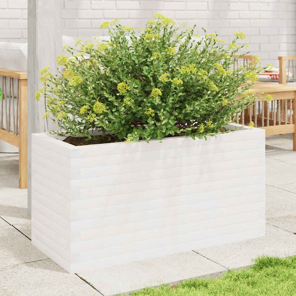 Vidaxx jardinière 90x40x45,5 cm bois de pin massif blanc