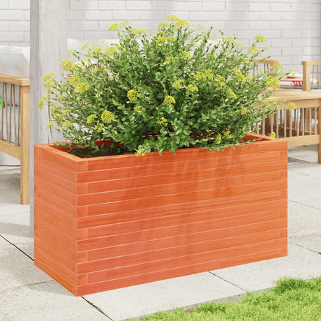 Vidaxx jardinière 90x40x45,5 cm bois de pin massif, marron lavé