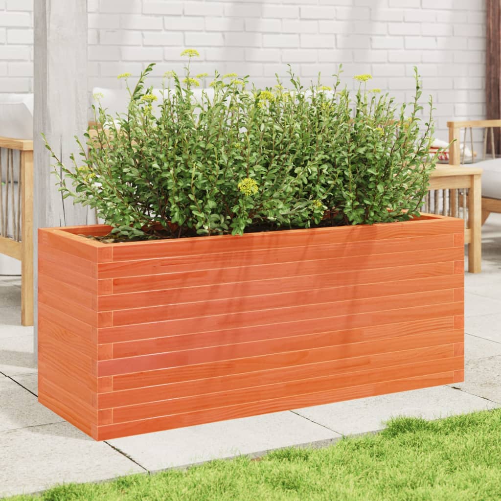 Vidaxx jardinière 110x40x45,5 cm bois de pin massif, marron lavé