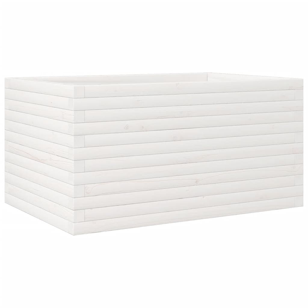 Vidaxx jardinière 90x60x45,5 cm bois de pin massif blanc