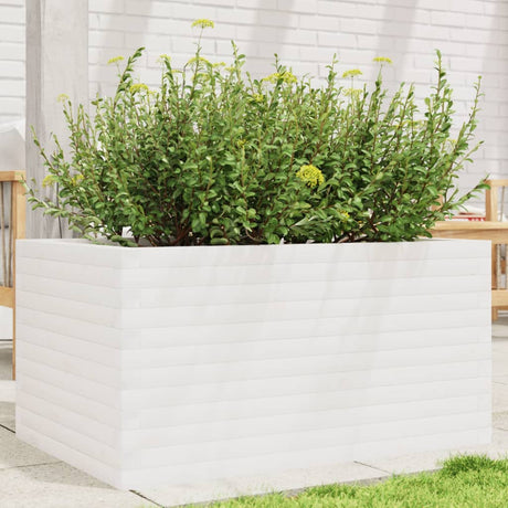 Vidaxx jardinière 90x60x45,5 cm bois de pin massif blanc