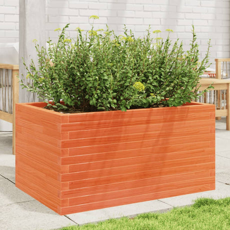Vidaxx jardinière 90x60x45,5 cm bois de pin massif, marron lavé