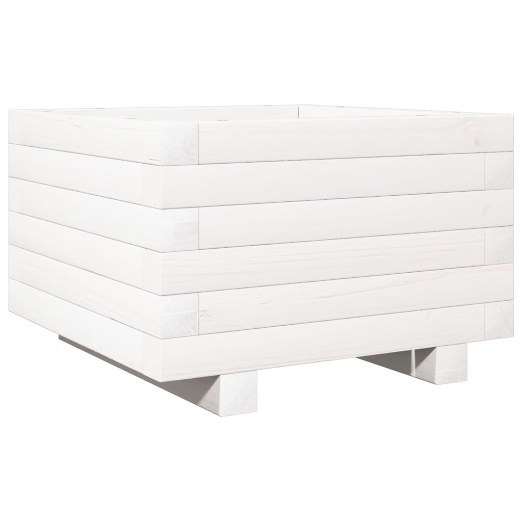 Vidaxx jardinière 40x40x26,5 cm bois de pin massif blanc