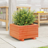 Vidaxx jardinière 40x40x26,5 cm bois de pin massif, marron lavé