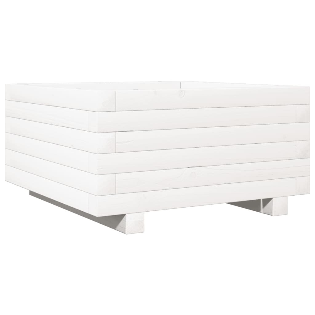 Vidaxx jardinière 50x50x26,5 cm bois de pin massif blanc