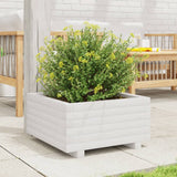 Vidaxx jardinière 50x50x26,5 cm bois de pin massif blanc
