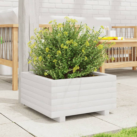 Vidaxx jardinière 50x50x26,5 cm bois de pin massif blanc