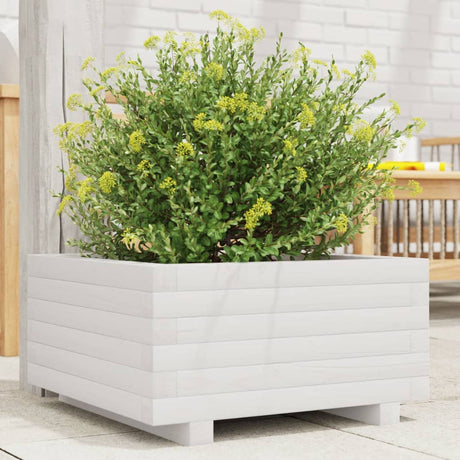 Vidaxx jardinière 50x50x26,5 cm bois de pin massif blanc